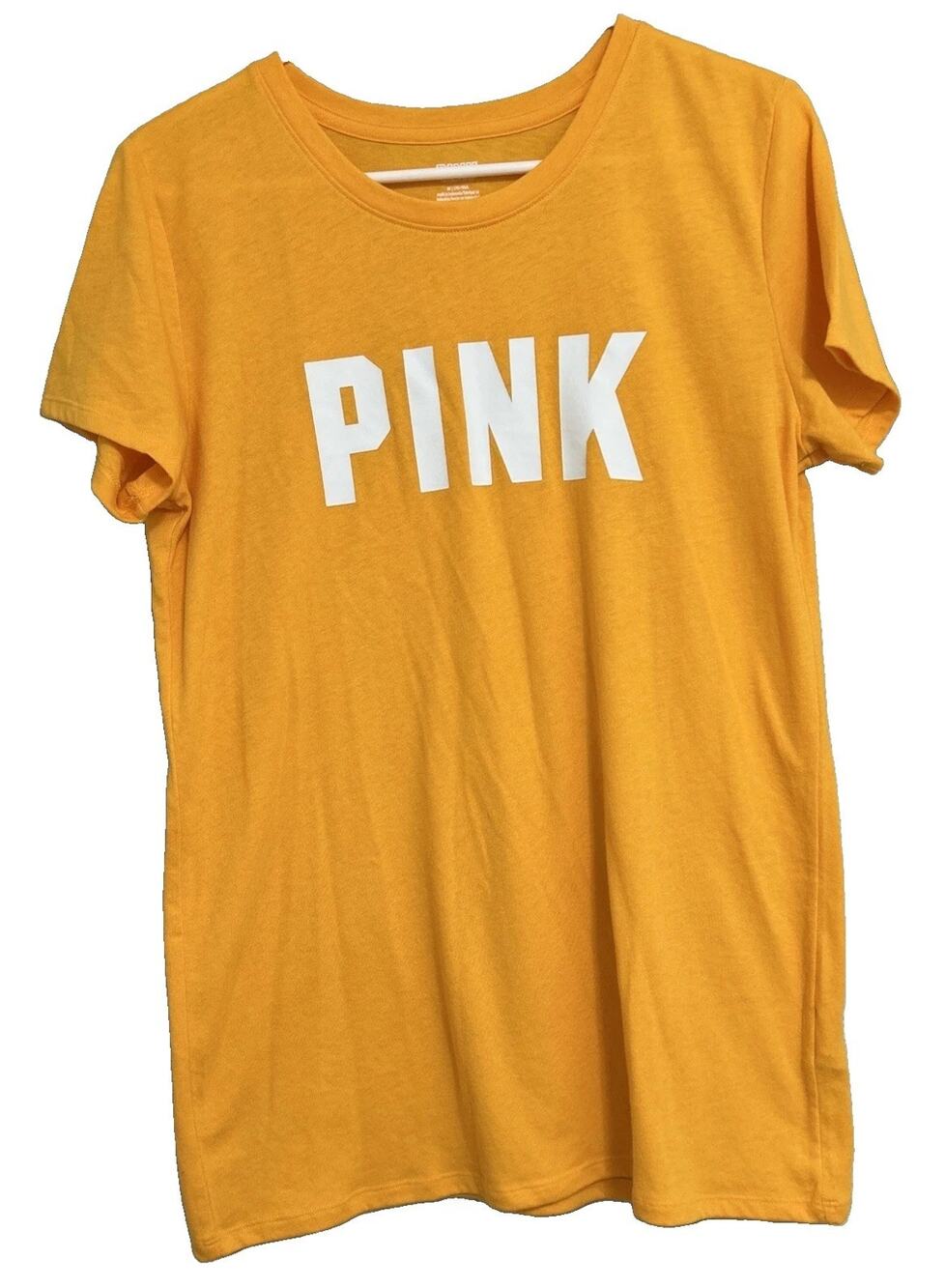 Victoria's Secret Pink Sunshine Yellow Campus T-Shirt Women’s Size Med NWT New!